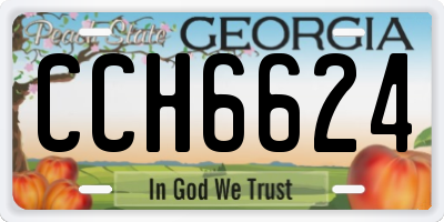 GA license plate CCH6624