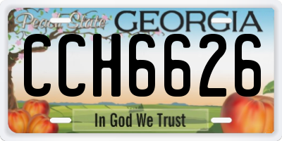 GA license plate CCH6626