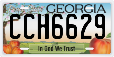 GA license plate CCH6629