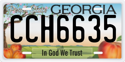 GA license plate CCH6635