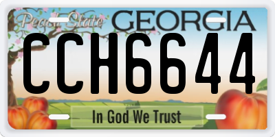 GA license plate CCH6644