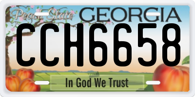 GA license plate CCH6658