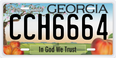 GA license plate CCH6664