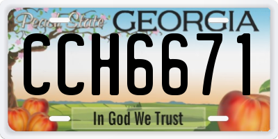 GA license plate CCH6671