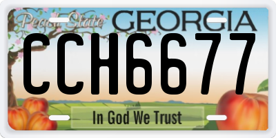 GA license plate CCH6677