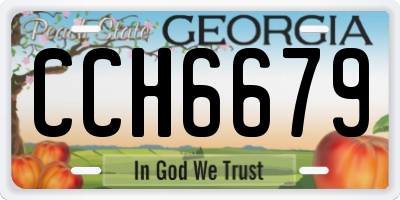 GA license plate CCH6679