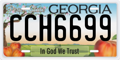 GA license plate CCH6699