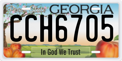GA license plate CCH6705