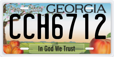 GA license plate CCH6712