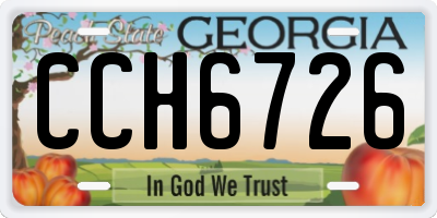 GA license plate CCH6726