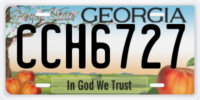 GA license plate CCH6727