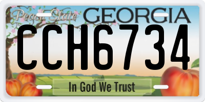GA license plate CCH6734