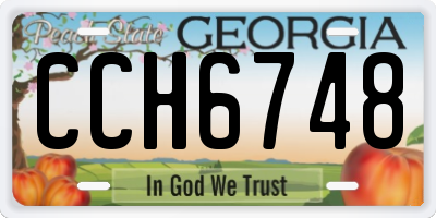 GA license plate CCH6748
