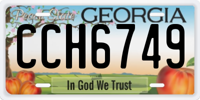 GA license plate CCH6749