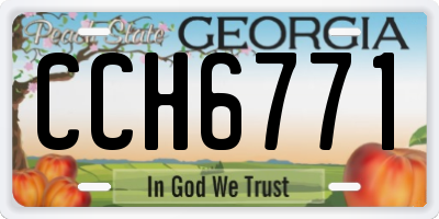 GA license plate CCH6771
