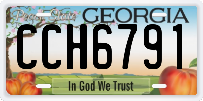 GA license plate CCH6791