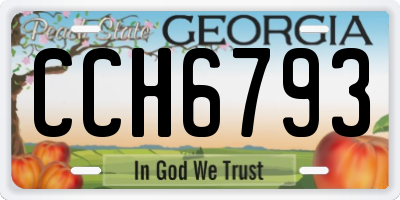 GA license plate CCH6793