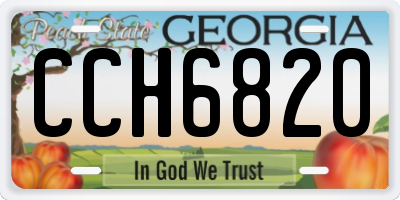 GA license plate CCH6820