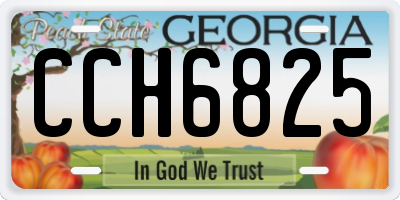 GA license plate CCH6825