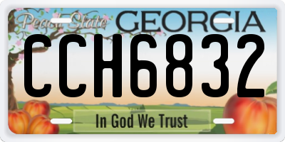 GA license plate CCH6832