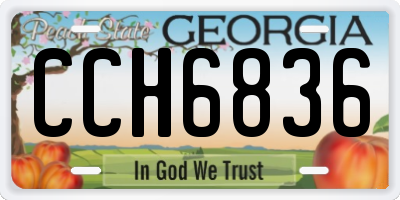GA license plate CCH6836