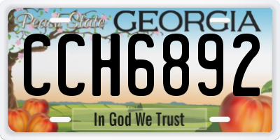 GA license plate CCH6892