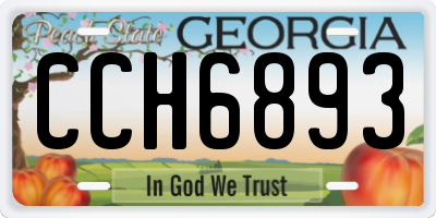 GA license plate CCH6893