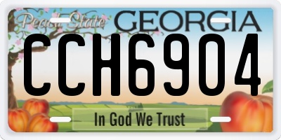 GA license plate CCH6904