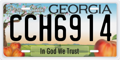 GA license plate CCH6914