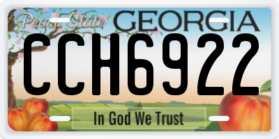 GA license plate CCH6922