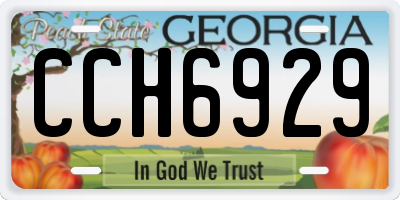 GA license plate CCH6929