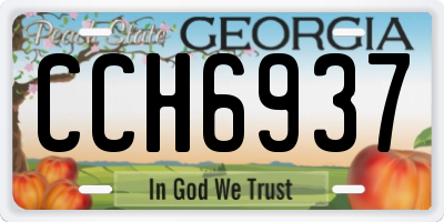 GA license plate CCH6937