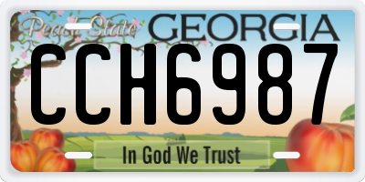 GA license plate CCH6987