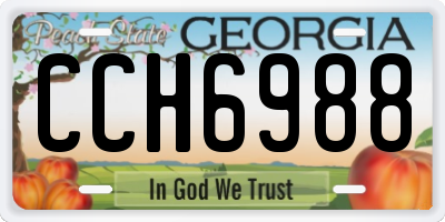 GA license plate CCH6988