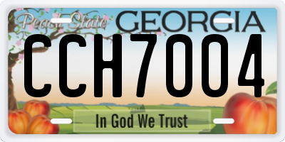 GA license plate CCH7004
