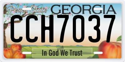 GA license plate CCH7037