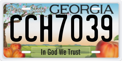 GA license plate CCH7039