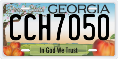 GA license plate CCH7050