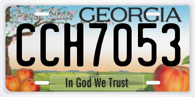 GA license plate CCH7053