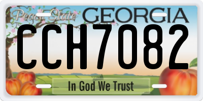 GA license plate CCH7082