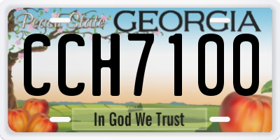 GA license plate CCH7100