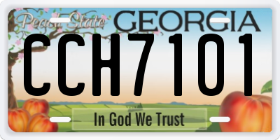 GA license plate CCH7101