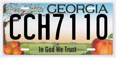 GA license plate CCH7110