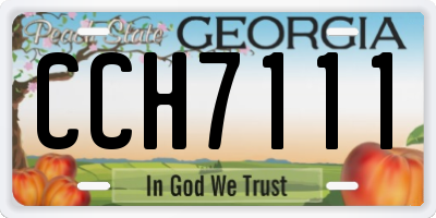 GA license plate CCH7111
