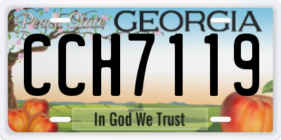 GA license plate CCH7119