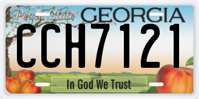 GA license plate CCH7121
