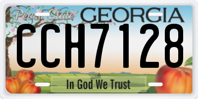 GA license plate CCH7128