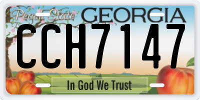 GA license plate CCH7147