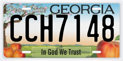 GA license plate CCH7148