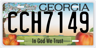 GA license plate CCH7149